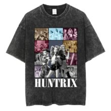 Kawaii KPop Demon Hunters Huntrix Polyester T-Shirt For Women Kawaii KPop Demon Hunters Huntrix Polyester T-Shirt For Women