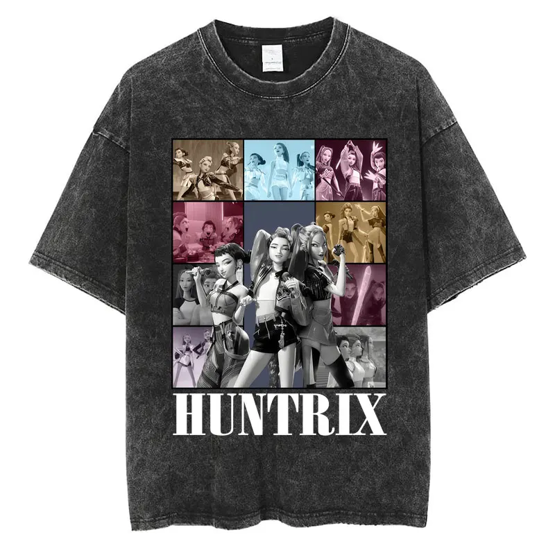 Kawaii KPop Demon Hunters Huntrix Polyester T-Shirt For Women