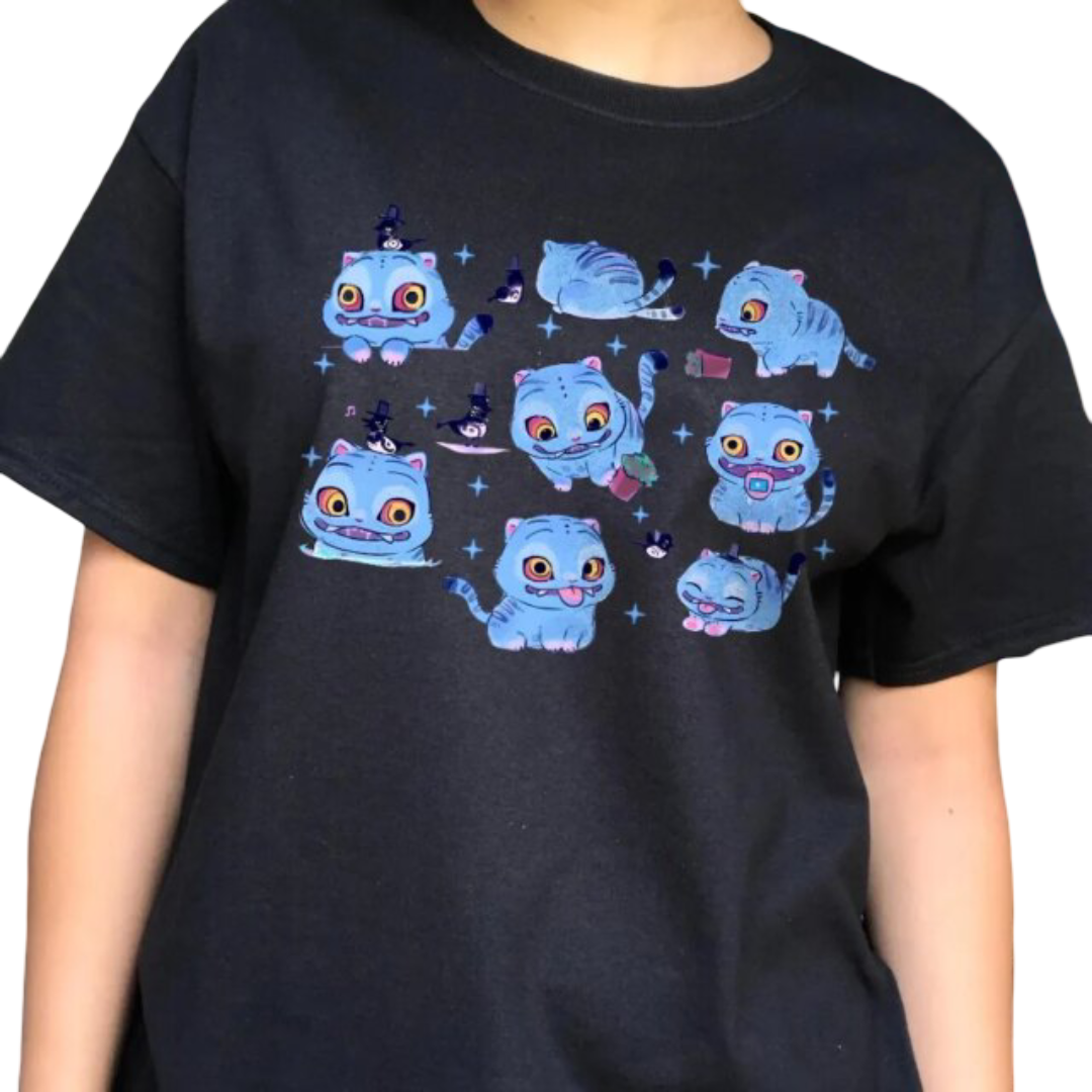 Kawaii KPop Anime Demon Hunters Derpy Tiger And Sussie T-Shirt