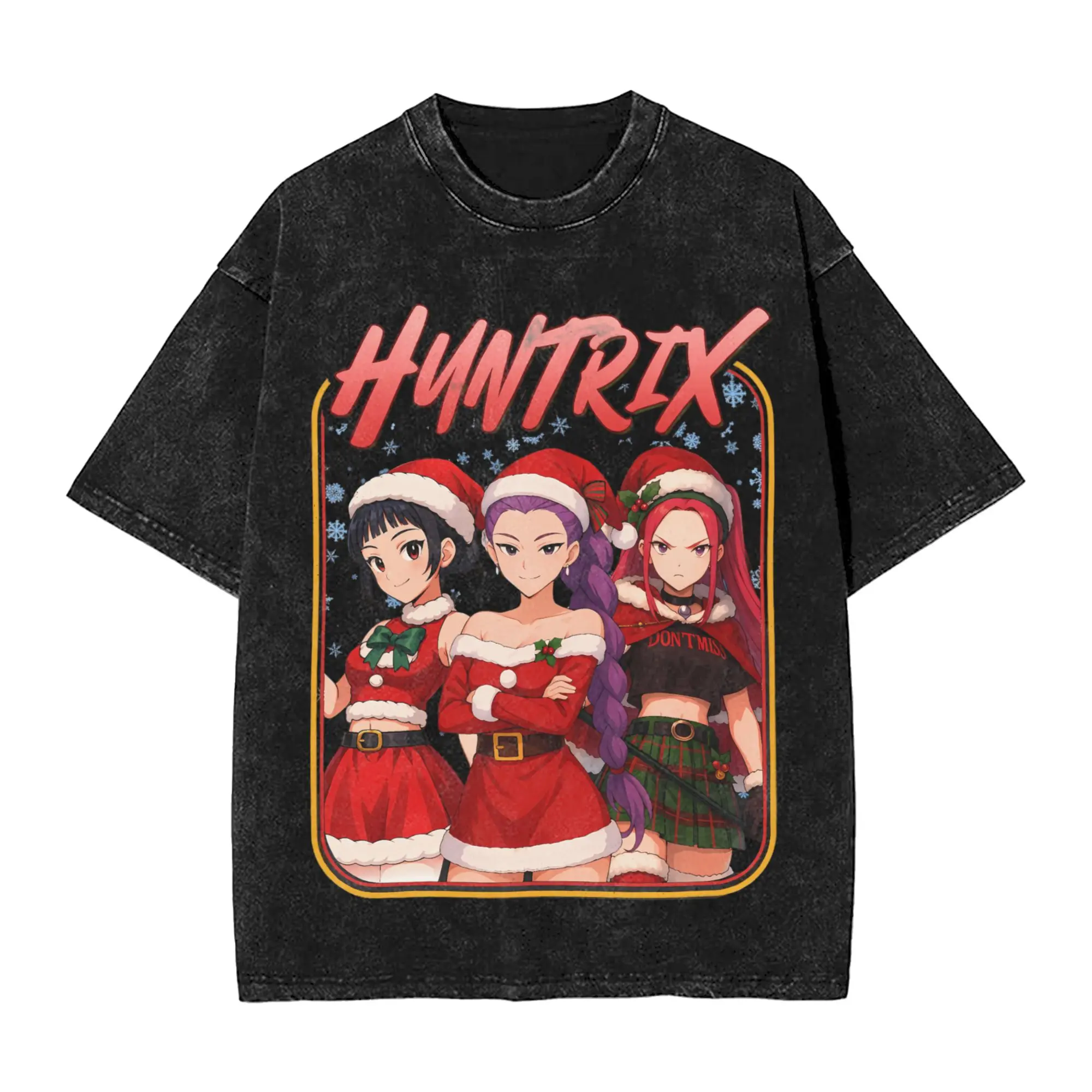 Christmas Anime KPop Demon Hunters Huntrix Kawaii T-Shirt Christmas Anime KPop Demon Hunters Huntrix Kawaii T-Shirt