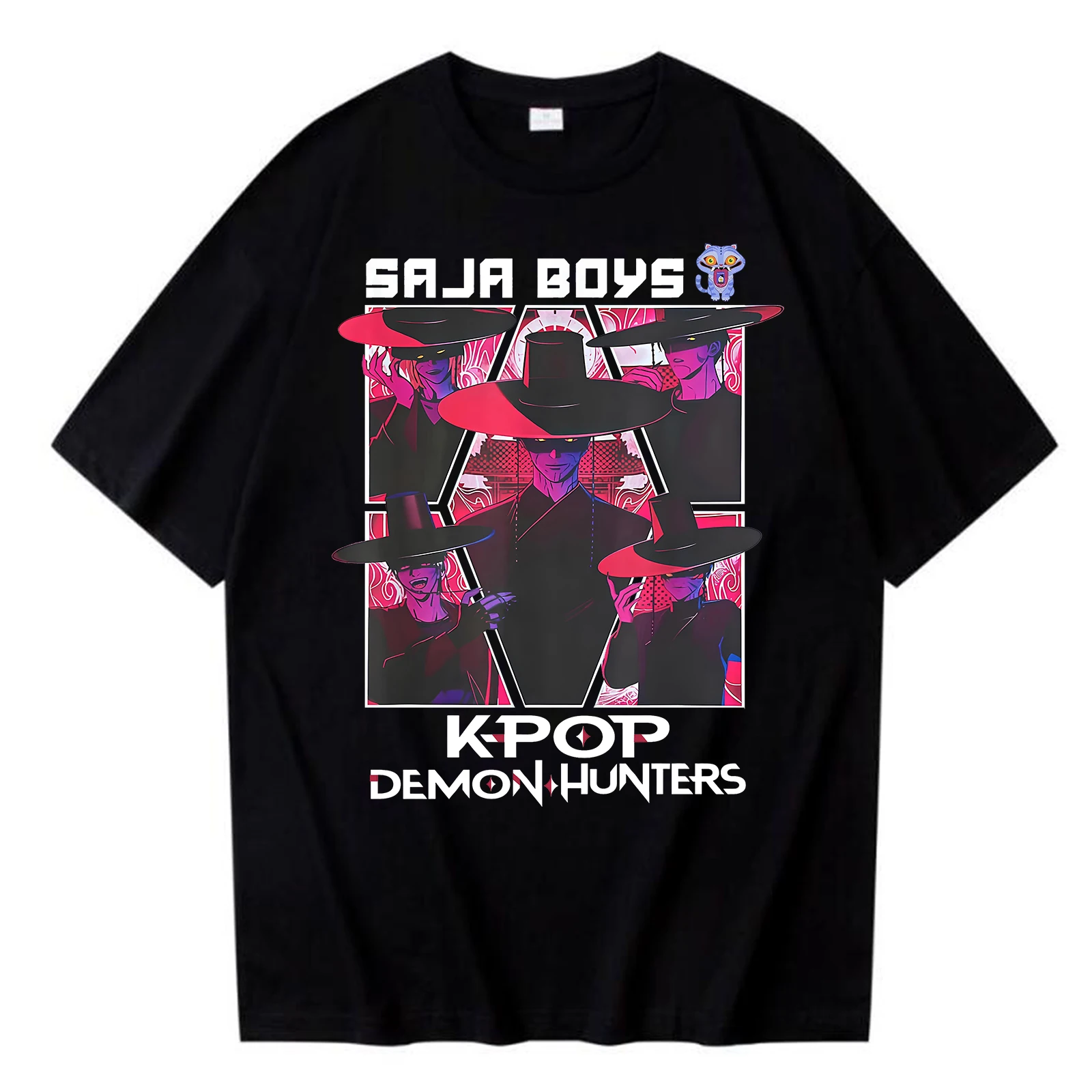 Kawaii KPop Demon Hunters Saja Boys Casual T-Shirt Kawaii KPop Demon Hunters Saja Boys Casual T-Shirt