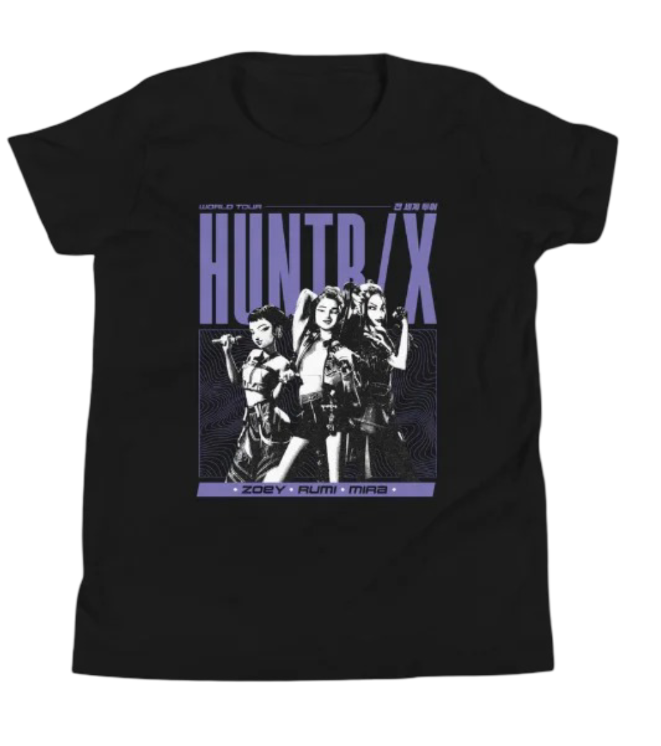 Kawaii Anime KPop Demon Hunters Huntrix Short Sleeve T-Shirt