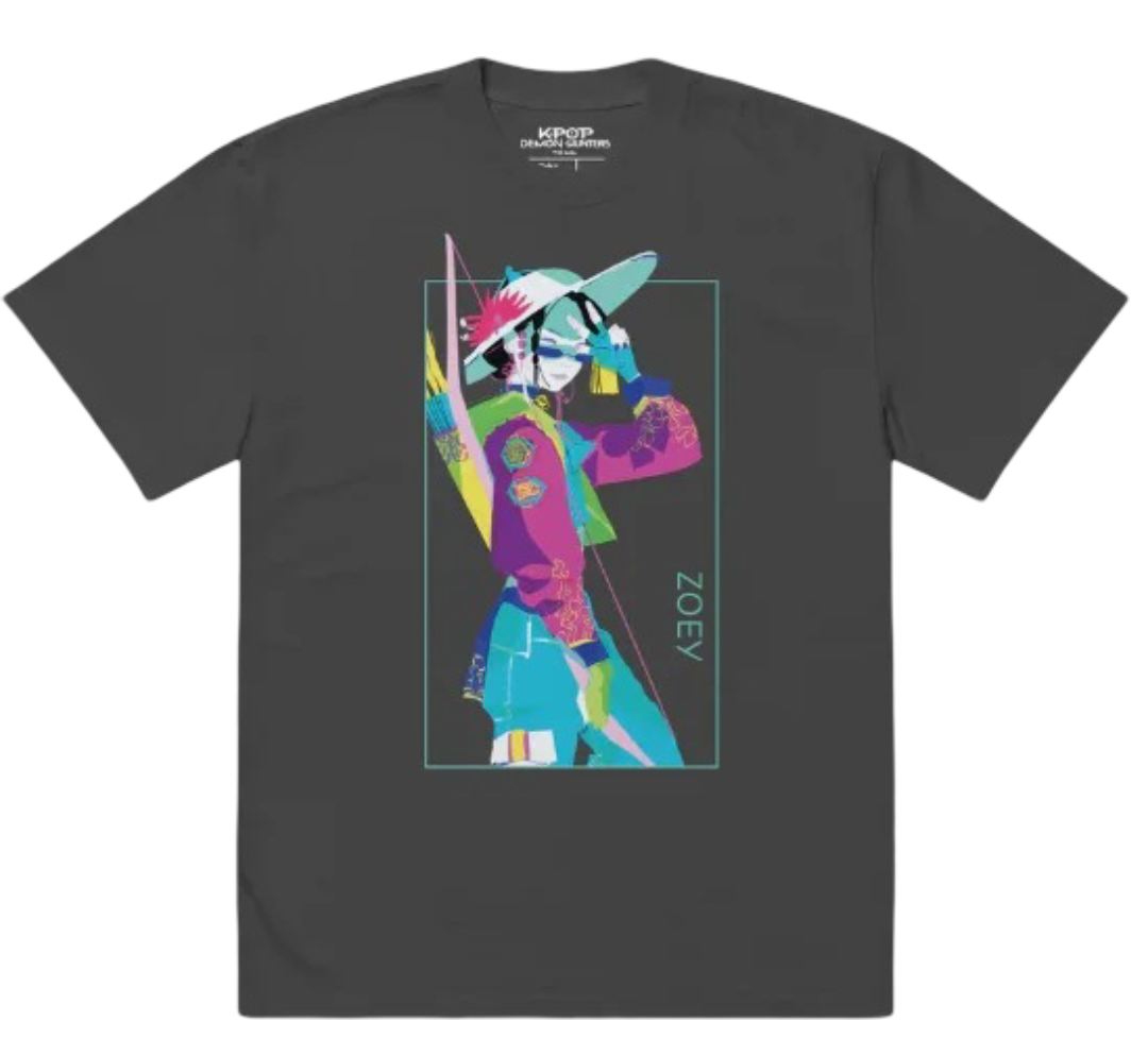 Kawaii Anime KPop Demon Hunters Zoey Short Sleeve T-Shirt Kawaii Anime KPop Demon Hunters Zoey Short Sleeve T-Shirt