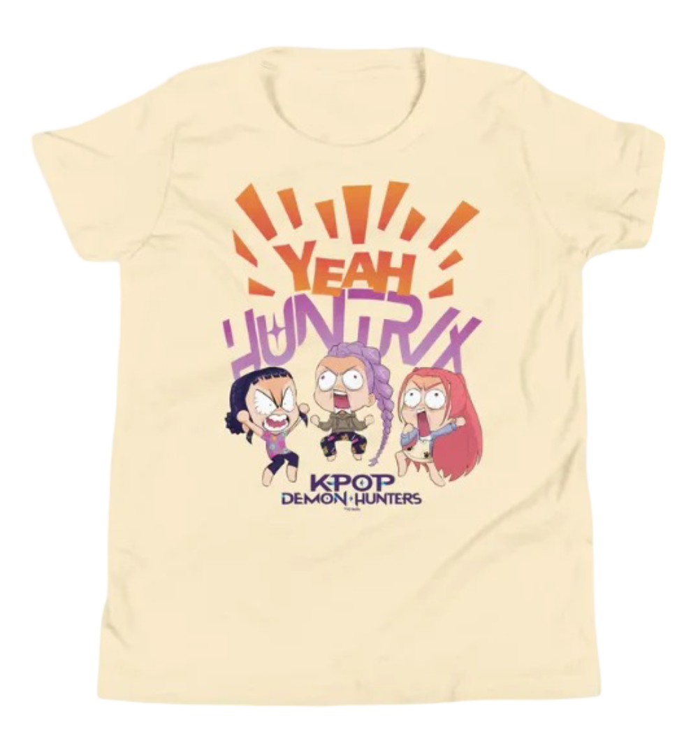 Kawaii KPop Anime Demon Hunters Huntrix Short Sleeve T-Shirt