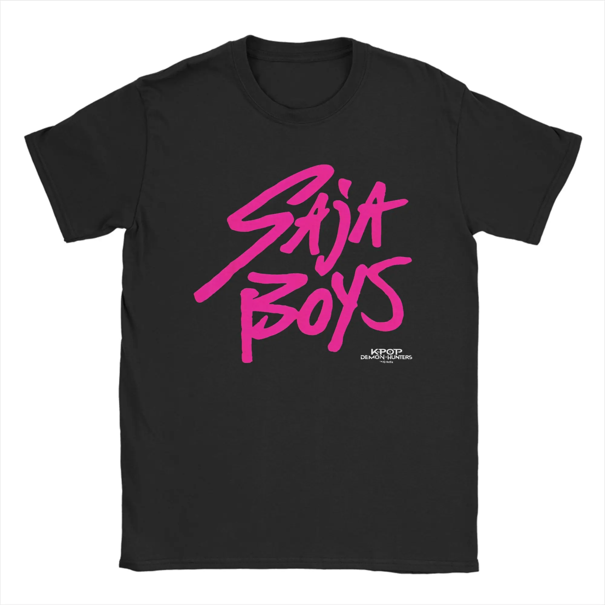Kawaii KPop Demon Hunters Saja Boys Casual Round Neck T-Shirt
