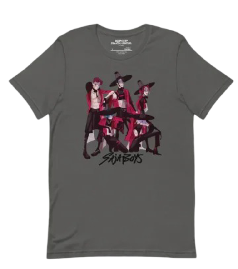 Kawaii KPop Anime Demon Hunters Saja Boys T-Shirt Kawaii KPop Anime Demon Hunters Saja Boys T-Shirt