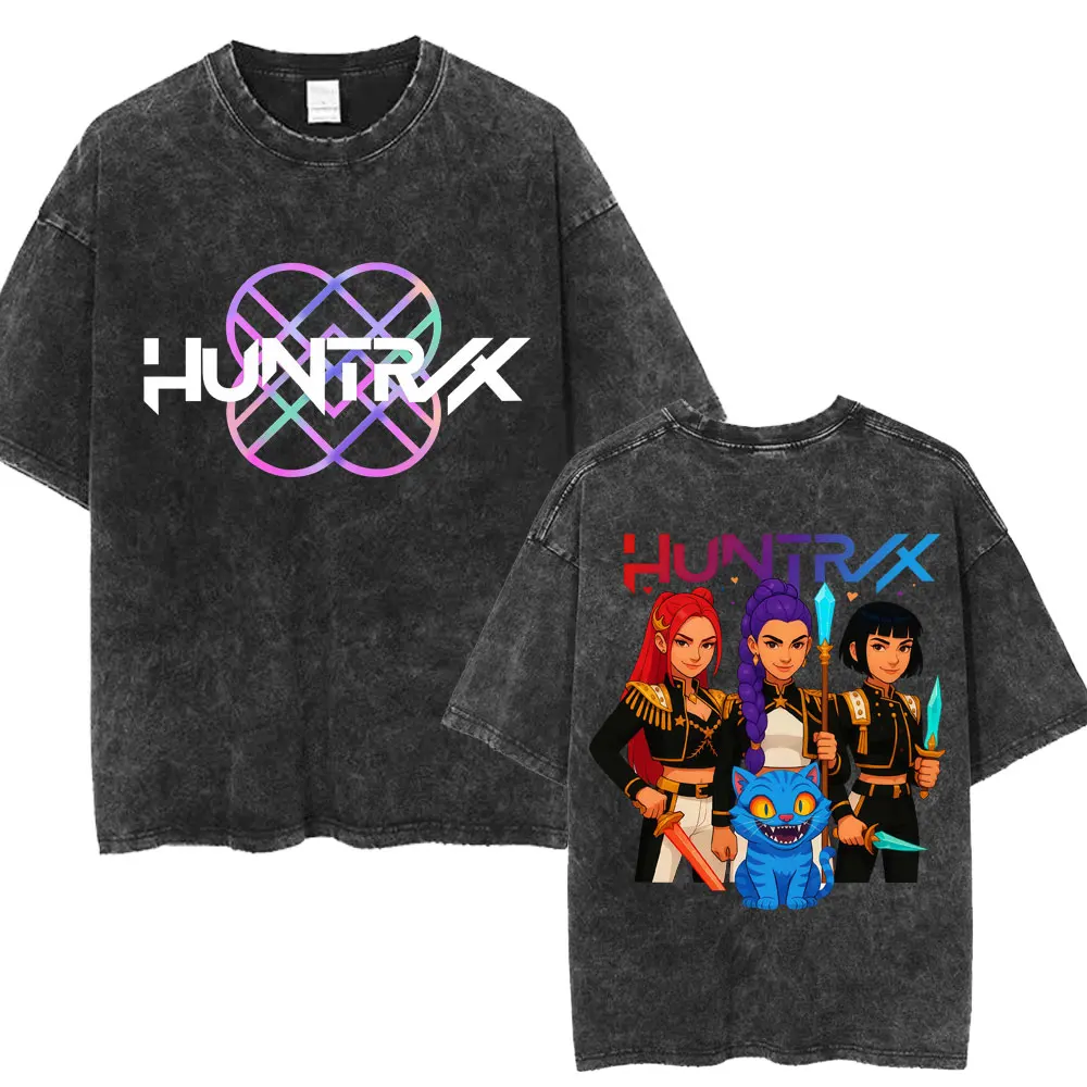 KPop Anime Demon Hunters Kawaii Huntrix Printed T-Shirt