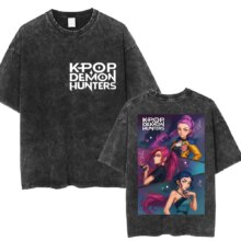 Kawaii KPop Demon Hunters Character Printed T-Shirt Kawaii KPop Demon Hunters Character Printed T-Shirt