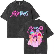 KPop Demon Hunters Kawaii Saja Boys Print T-Shirt KPop Demon Hunters Kawaii Saja Boys Print T-Shirt