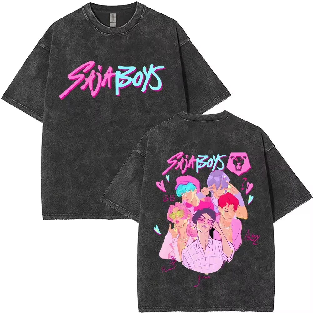 KPop Demon Hunters Kawaii Saja Boys Print T-Shirt