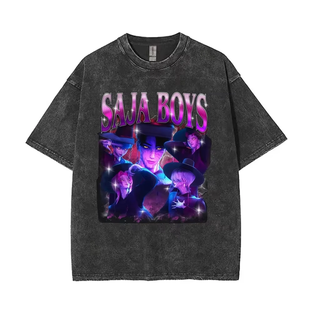 KPop Demon Hunters Kawaii Saja Boys Pattern T-Shirt