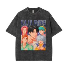 Anime KPop Demon Hunters Saja Boys Print Kawaii T-Shirt Anime KPop Demon Hunters Saja Boys Print Kawaii T-Shirt