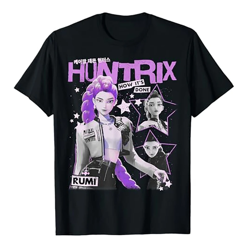 KPop Demon Hunters Huntrix Rumi Kawaii Print T-Shirt KPop Demon Hunters Huntrix Rumi Kawaii Print T-Shirt