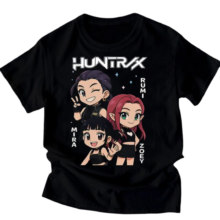 Kawaii KPop Demon Hunters Huntrix Print T-Shirt Kawaii KPop Demon Hunters Huntrix Print T-Shirt