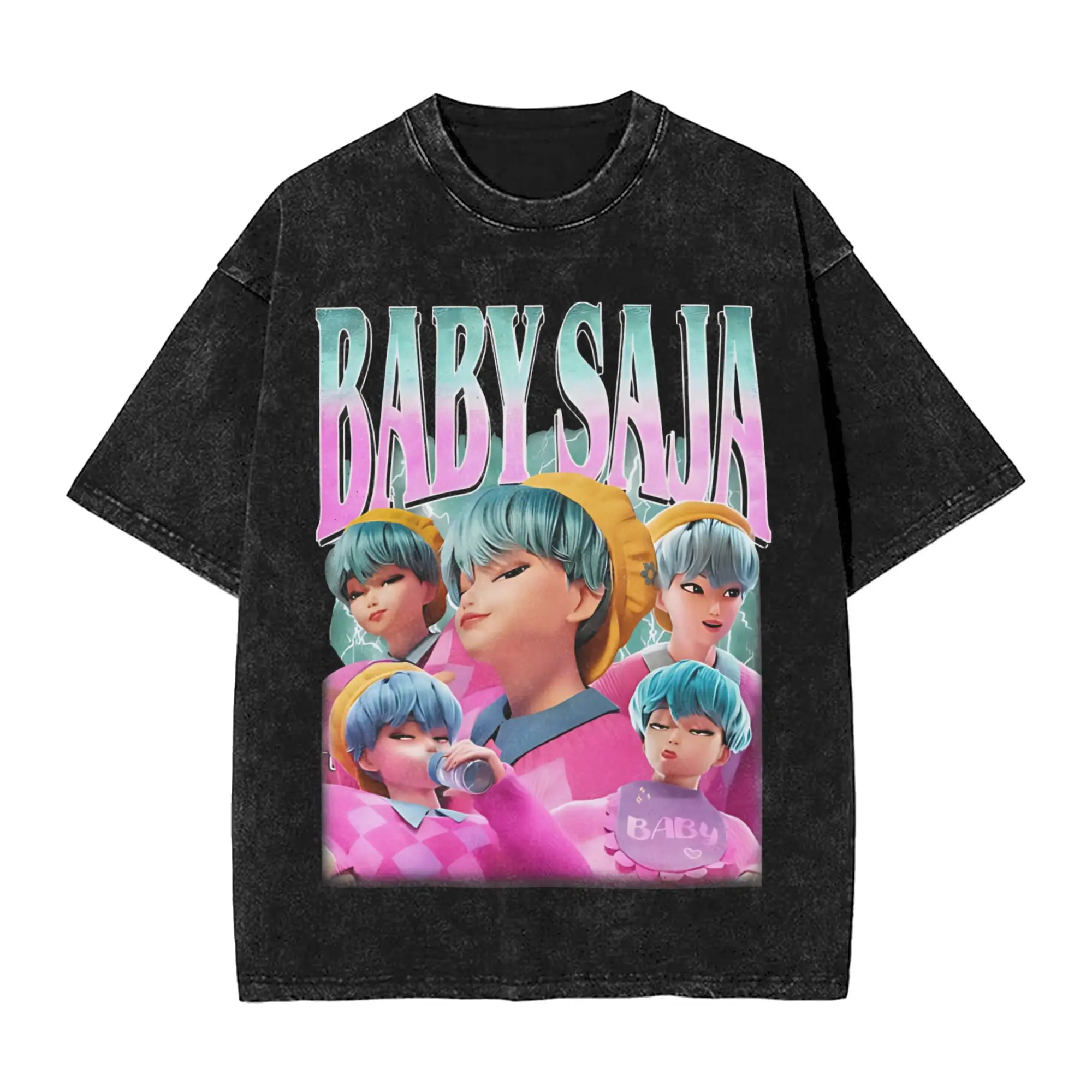 Kawaii KPop Demon Hunters Baby Saja Boys Graphic T-Shirt