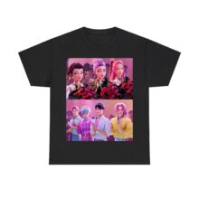 KPop Demon Hunters Kawaii Character And Saja Boys Short Sleeve T-Shirt KPop Demon Hunters Kawaii Character And Saja Boys Short Sleeve T-Shirt