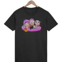 Kawaii KPop Anime Demon Hunters Character Short Sleeve T-Shirt Kawaii KPop Anime Demon Hunters Character Short Sleeve T-Shirt