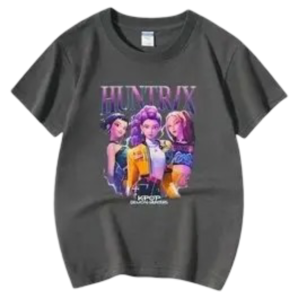 Anime KPop Demon Hunters Kawaii Huntrix Casual T-Shirt