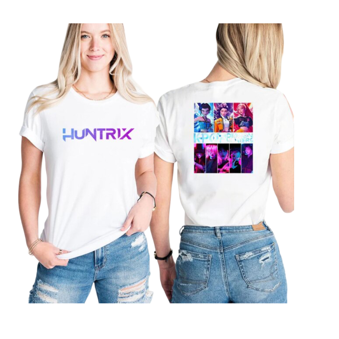 Kawaii KPop Demon Hunters Anime Huntrix Casual T-Shirt