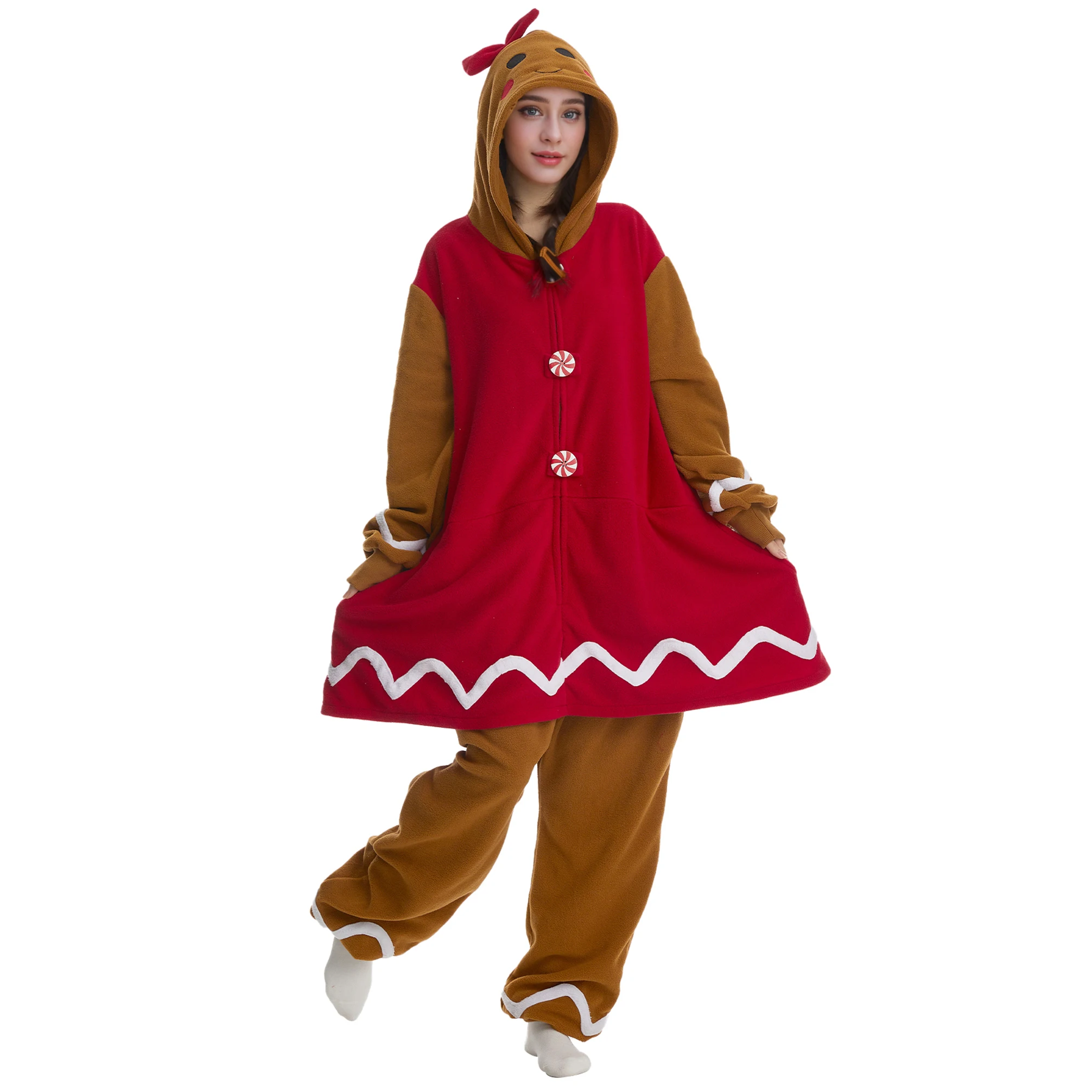 Kawaii Gingerbread Cosplay Costume For Women