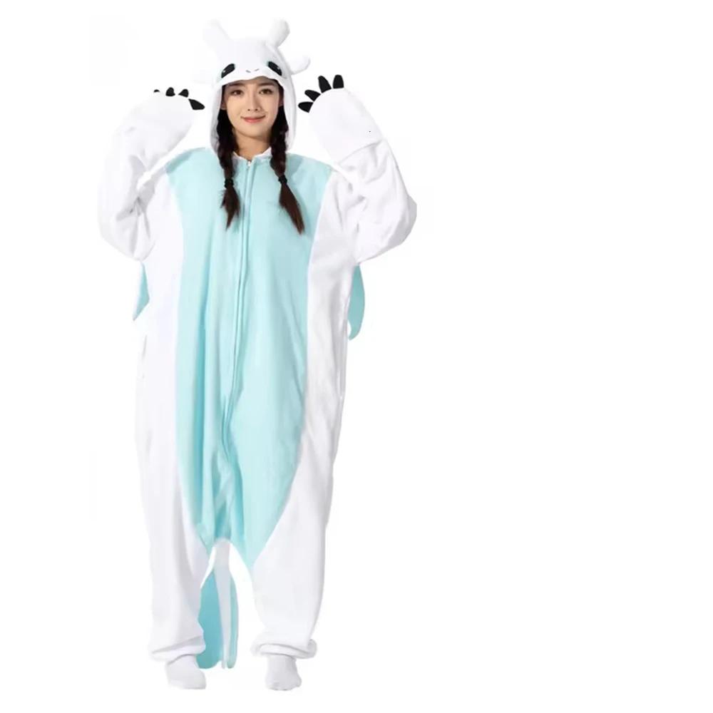 Kawaii Toothless White Dragon Cosplay Costume For Adult