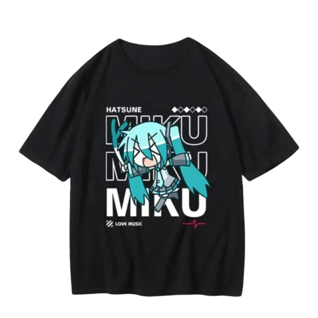 Anime Hatsune Miku Kawaii Printed T-Shirt