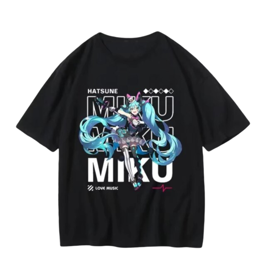 Anime Hatsune Miku Kawaii Printed T-Shirt