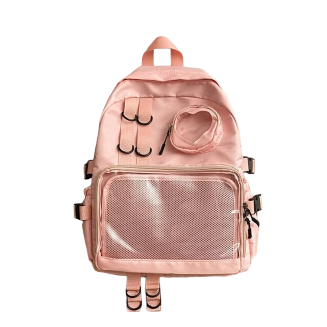 Kawaii Transparent Love Heart Backpack