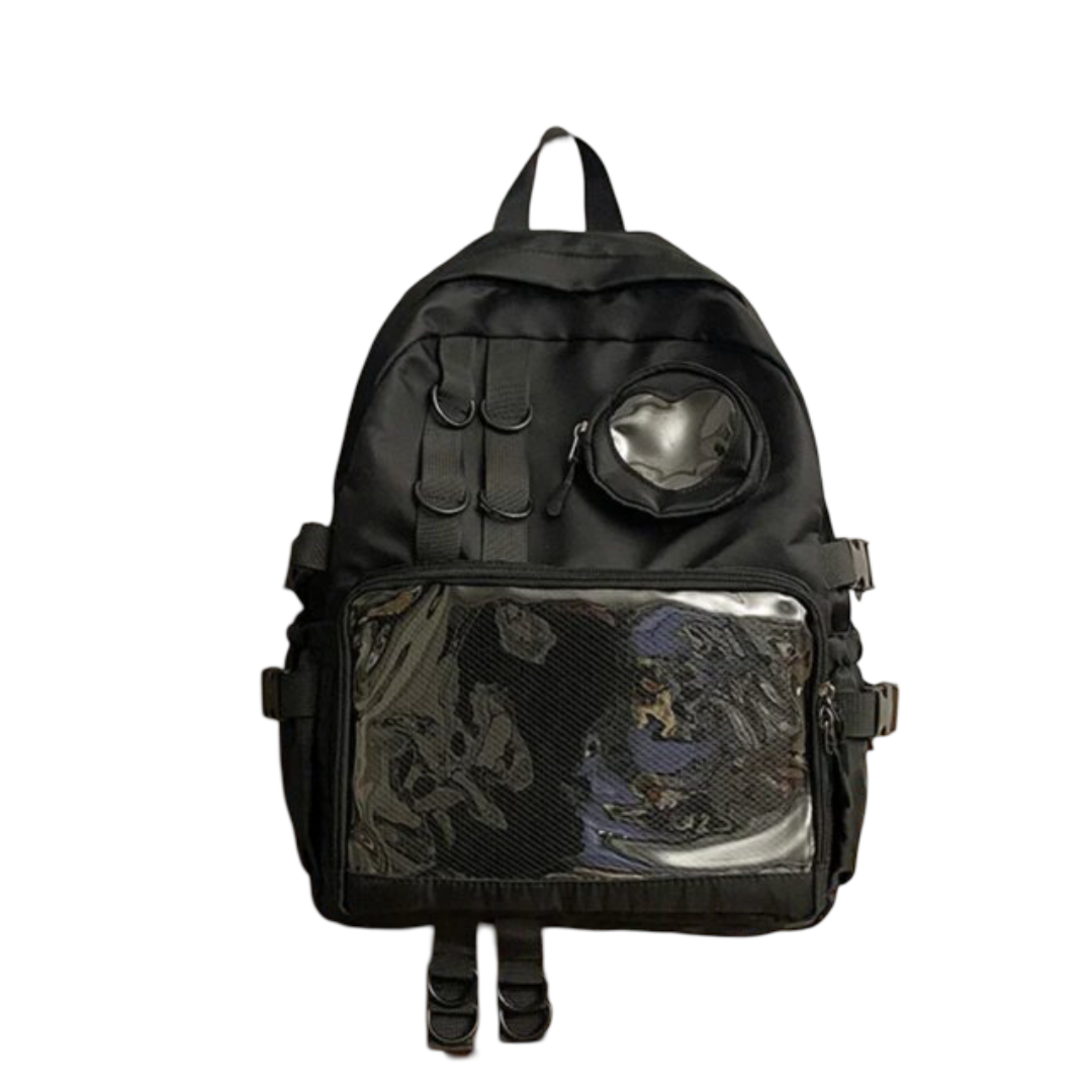 Kawaii Transparent Love Heart Backpack