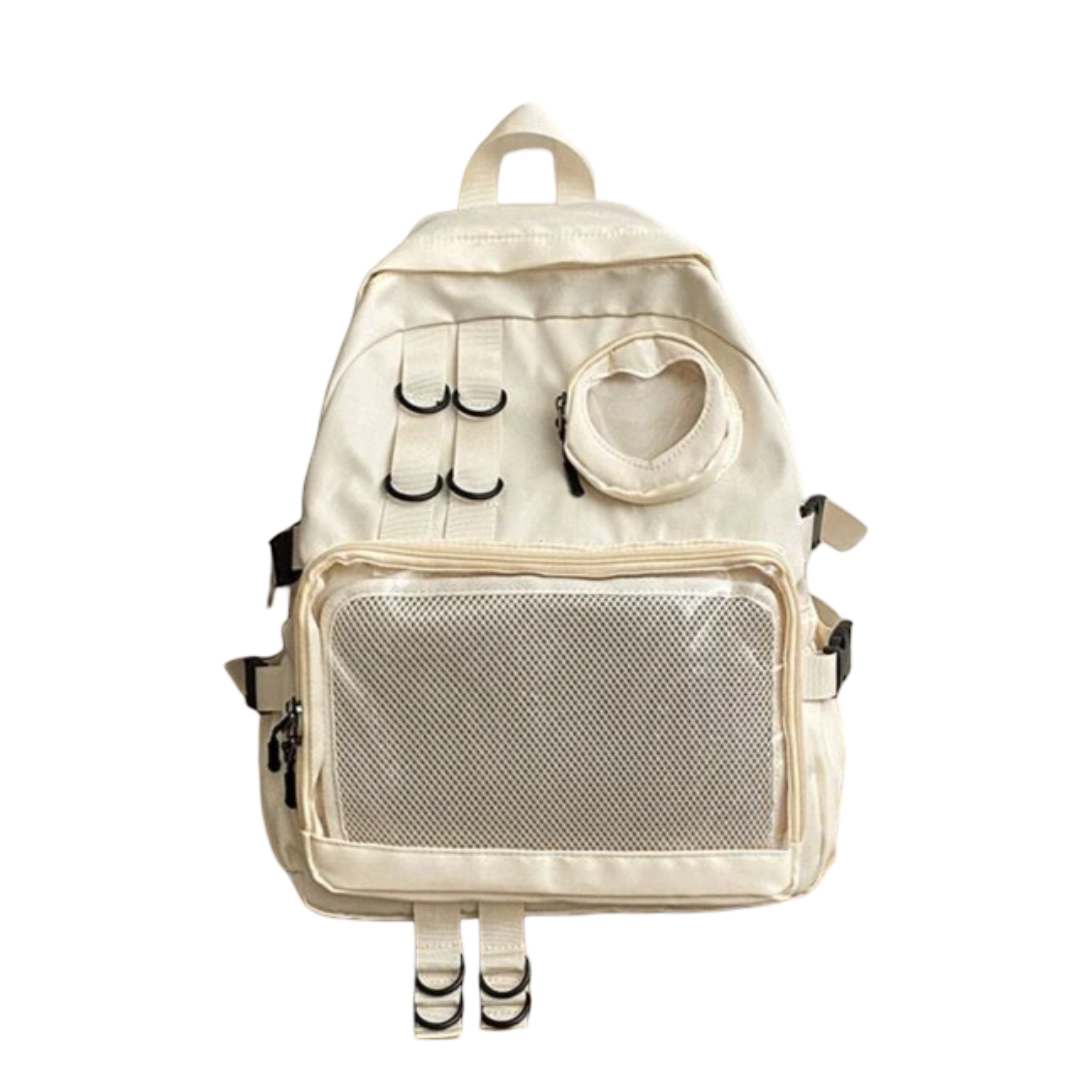 Kawaii Transparent Love Heart Backpack