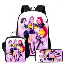 3Pcs Kawaii KPop Demon Hunters Character Nylon Backpack 3Pcs Kawaii KPop Demon Hunters Character Nylon Backpack