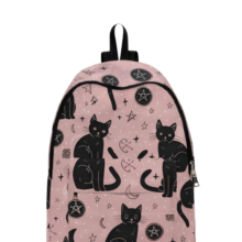 Kawaii Black Cat And Star Pattern Backpack Kawaii Black Cat And Star Pattern Backpack