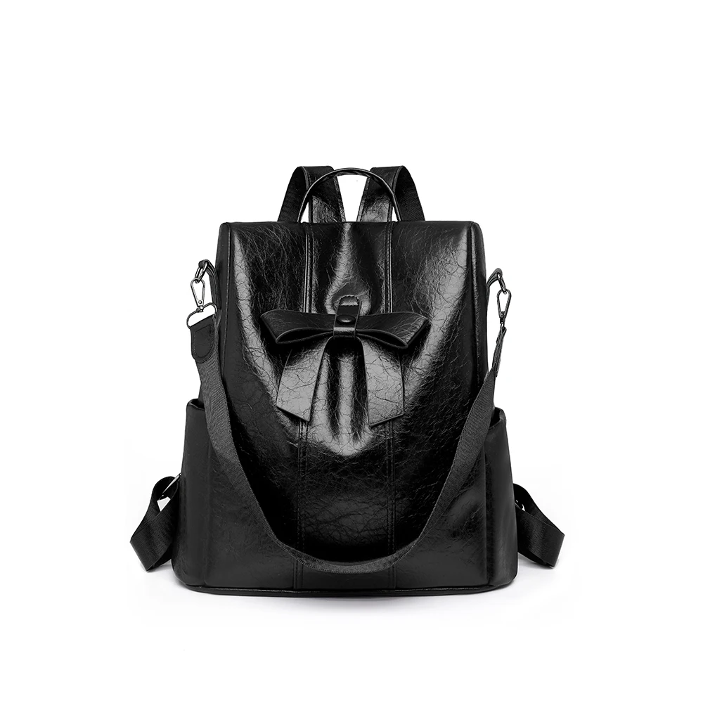 Kawaii Bow Soft Leather Backpack