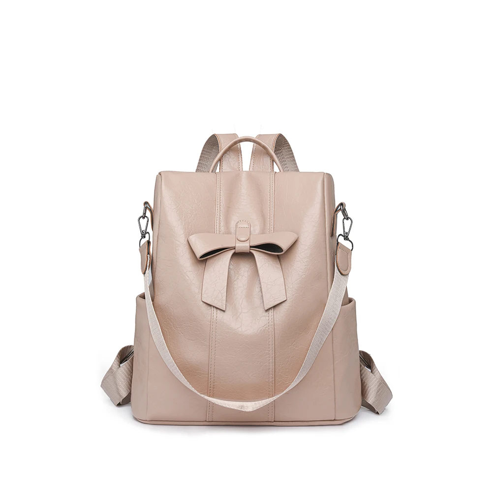 Kawaii Bow Soft Leather Backpack