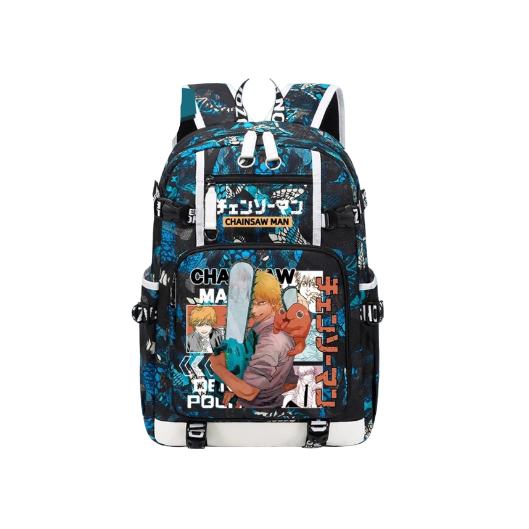 Anime Chainsaw Man Denji And Pochita Kawaii Backpack