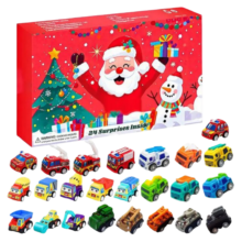 24Pcs Kawaii Christmas Pull-Back Car Advent Calendar 24Pcs Kawaii Christmas Pull-Back Car Advent Calendar
