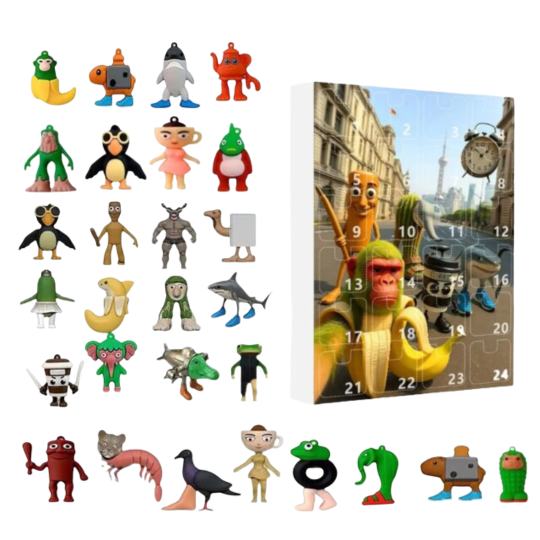 24Pcs Kawaii Christmas Italian Brainrot And Character Advent Calendar