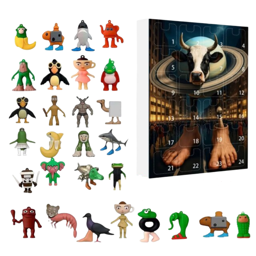 Kawaii Christmas Italian Brainrot Advent Calendar Toy