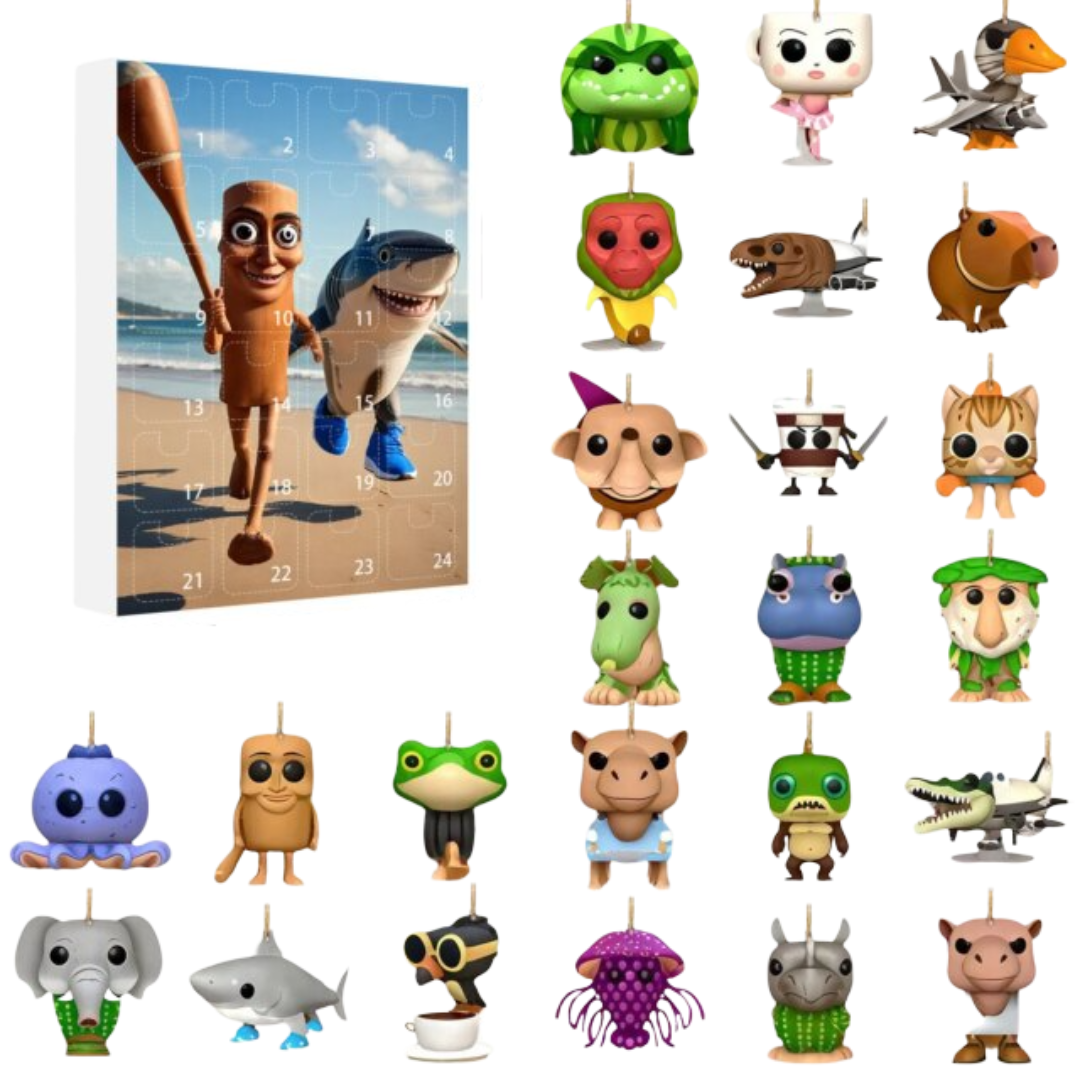 Christmas Kawaii Italian Brainrot Advent Calendar Acrylic Keychain With Blind Box Christmas Kawaii Italian Brainrot Advent Calendar Acrylic Keychain With Blind Box