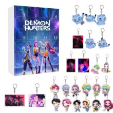 Anime KPop Demon Hunters Kawaii Advent Calendar With Keychain Anime KPop Demon Hunters Kawaii Advent Calendar With Keychain