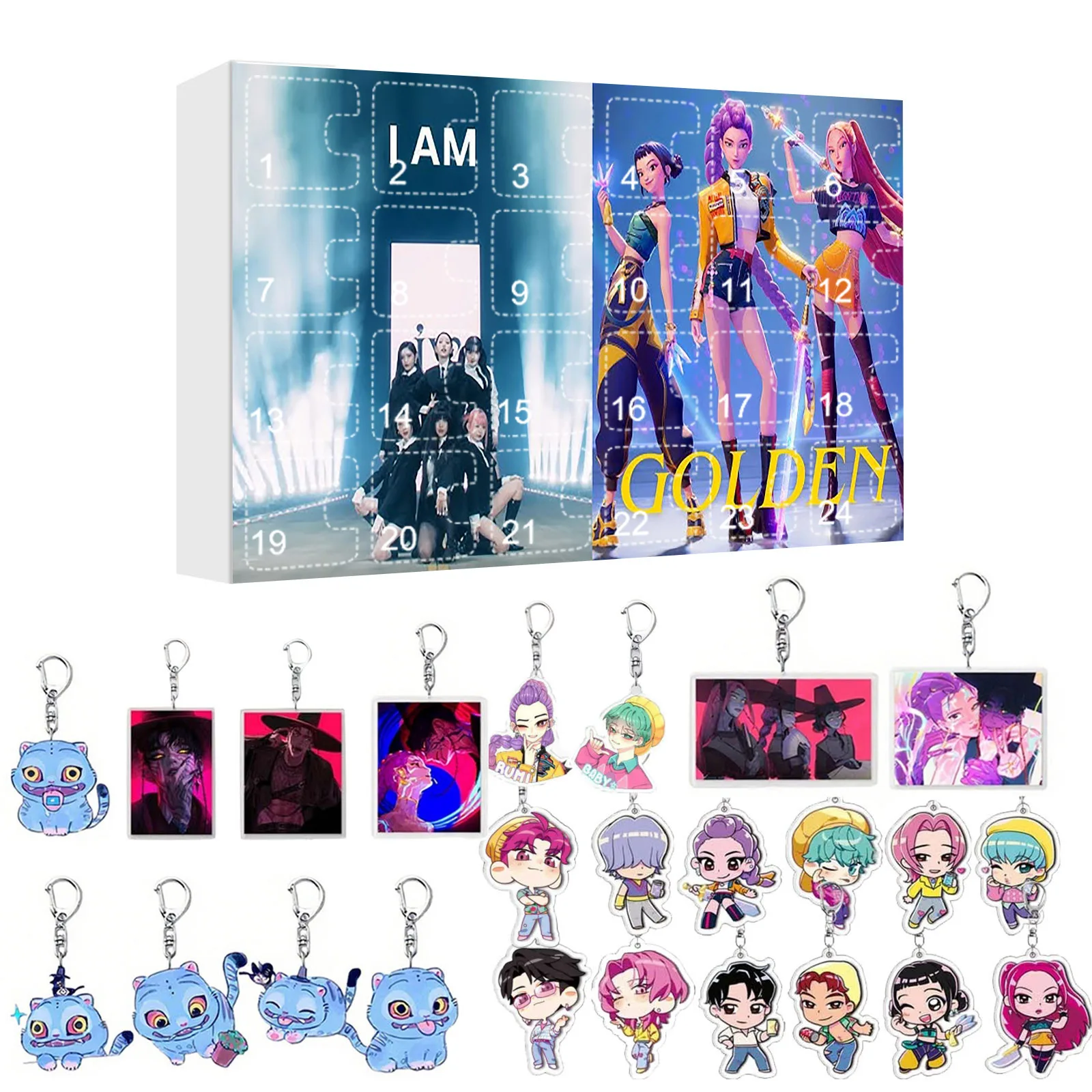 KPop Demon Hunters Kawaii Advent Calendar With Keychain