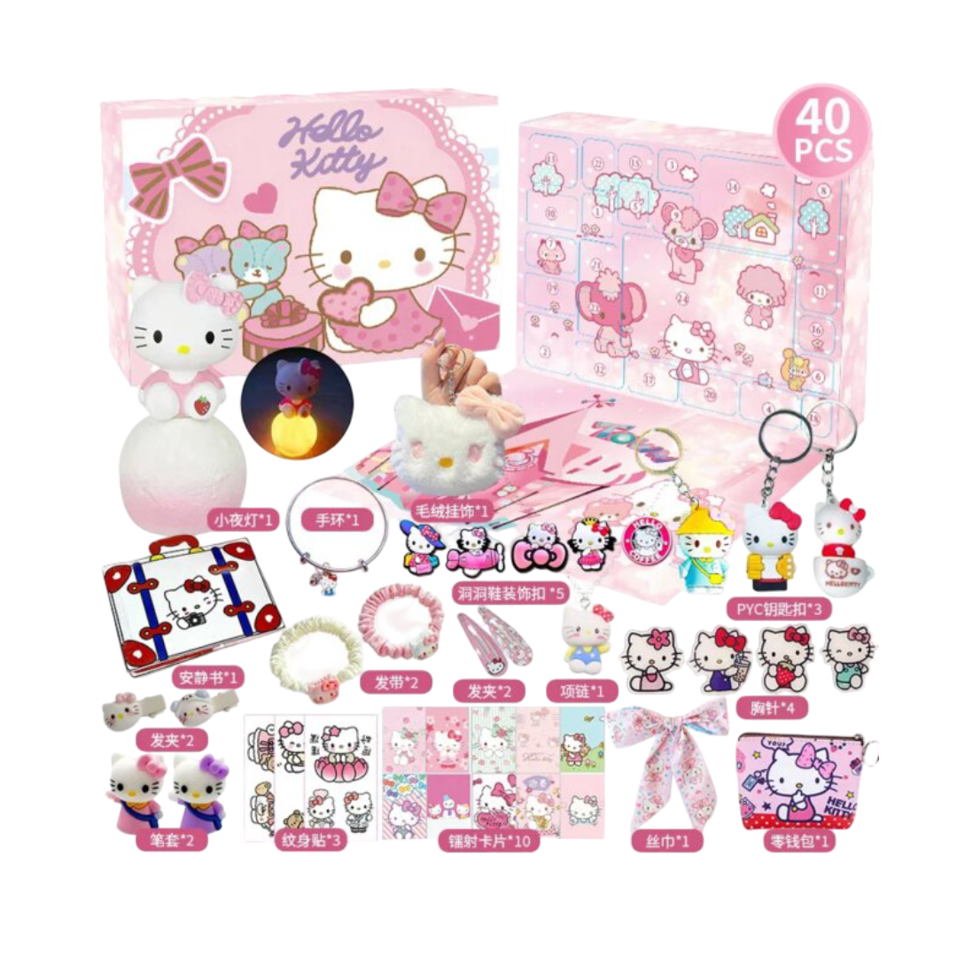 40Pcs Kawaii Christmas Anime Hello Kitty Advent Calendar With Blind Box 40Pcs Kawaii Christmas Anime Hello Kitty Advent Calendar With Blind Box