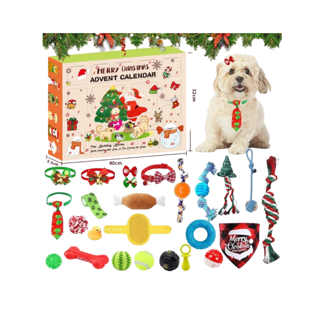 Kawaii Christmas Dog Advent Calendar With Blind Box Kawaii Christmas Dog Advent Calendar With Blind Box