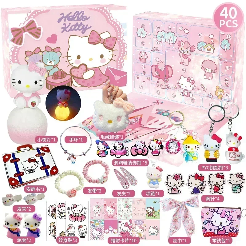 40Pcs Kawaii Sanrio Hello Kitty Christmas Advent Calendar 40Pcs Kawaii Sanrio Hello Kitty Christmas Advent Calendar