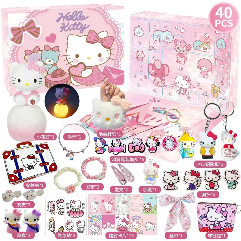 24Pcs Sanrio Kawaii Christmas Hello Kitty Advent Calendar 24Pcs Sanrio Kawaii Christmas Hello Kitty Advent Calendar