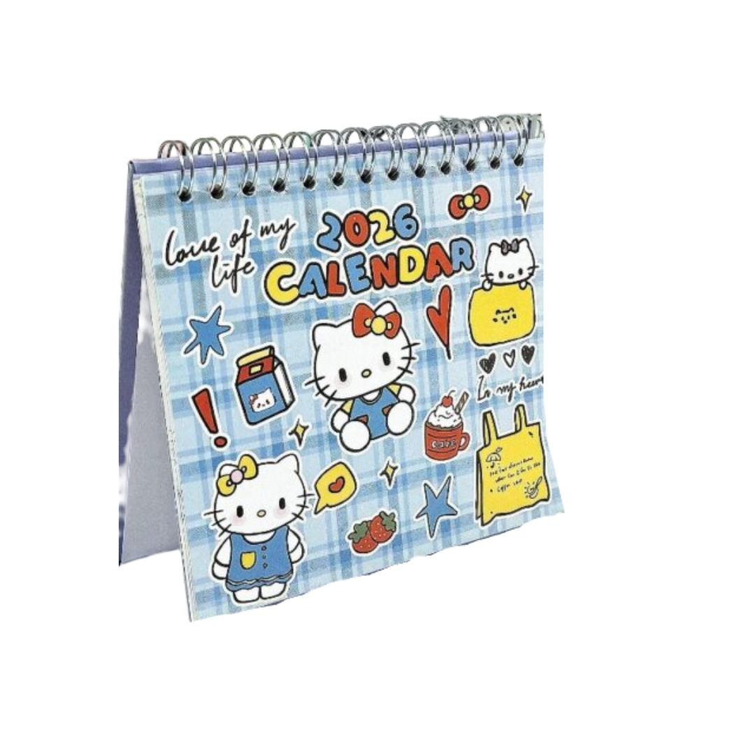 Kawaii Hello Kitty Coil Desk Calendar