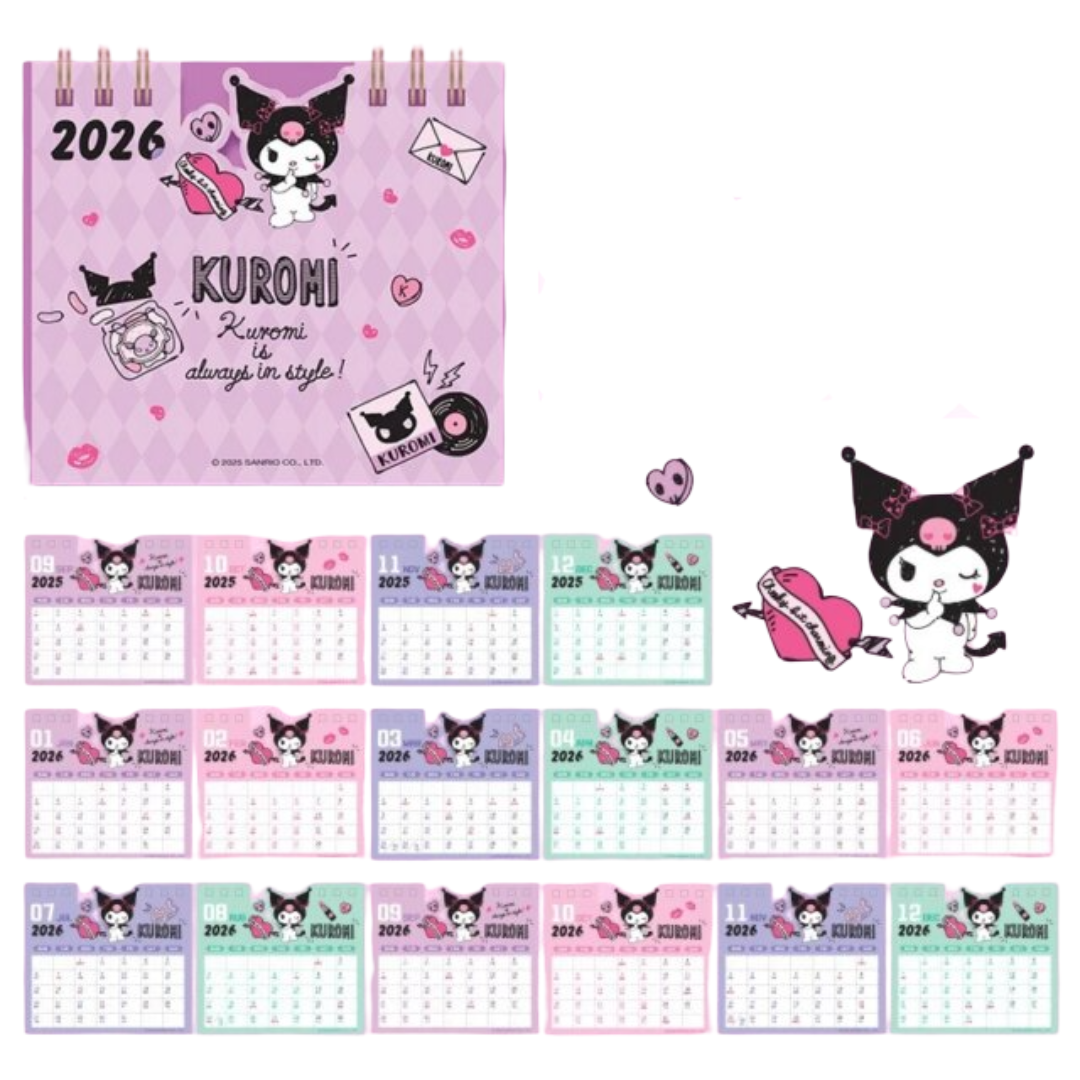 Kawaii Sanrio Kuromi Calendar