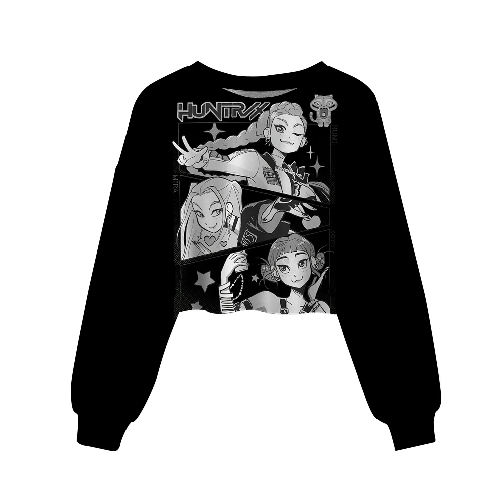 KPop Demon Hunters Character Kawaii Crop Top Sweatshirt