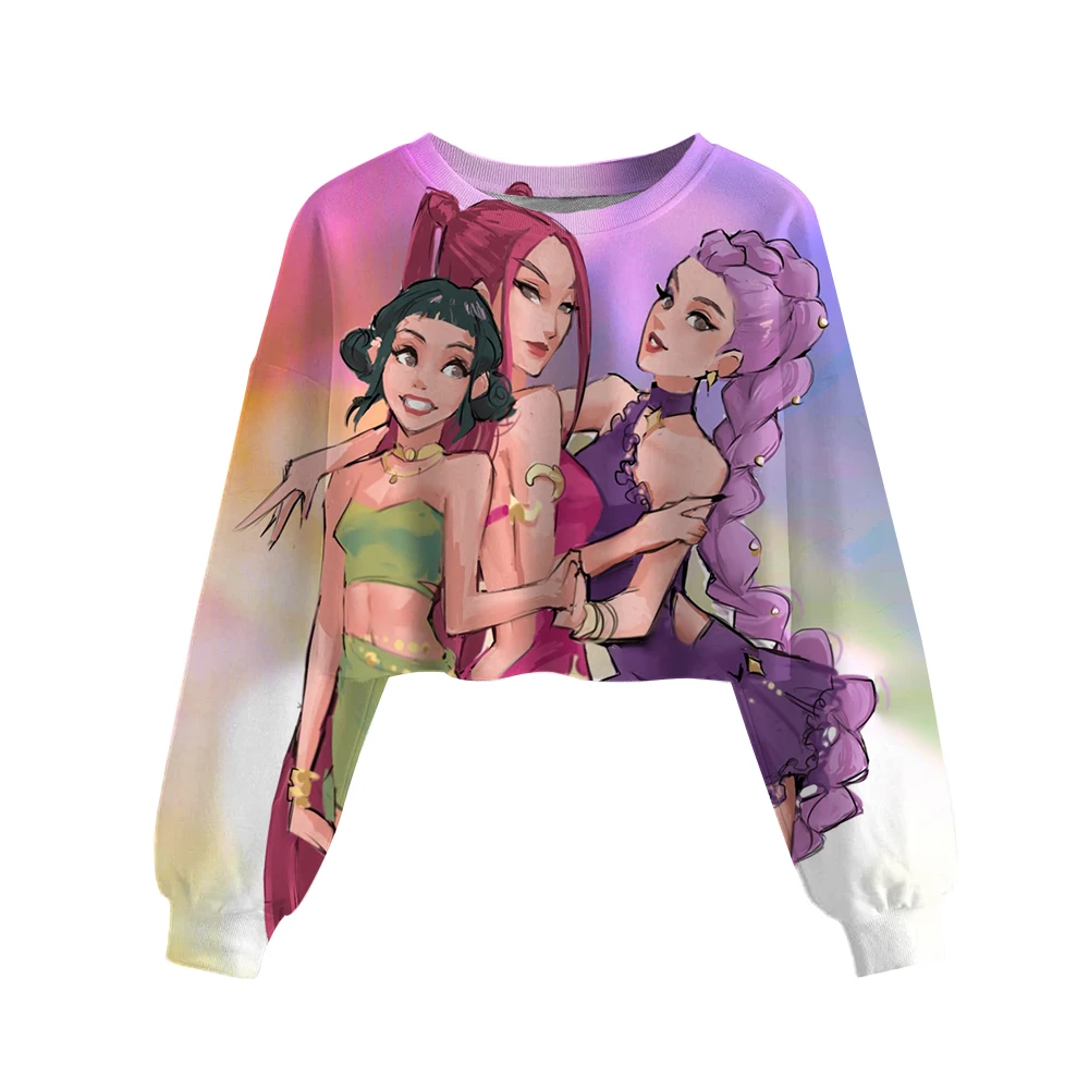Kawaii KPop Demon Hunters Anime Crop Top Kawaii Sweatshirt