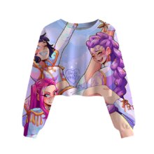 KPop Demon Hunters Character Crop Top Kawaii Sweatshirt KPop Demon Hunters Character Crop Top Kawaii Sweatshirt